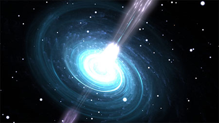 艺术家对磁性，旋转的中子星https://newatlas.com/space/mast-massive-neutron-star-limits-physics/